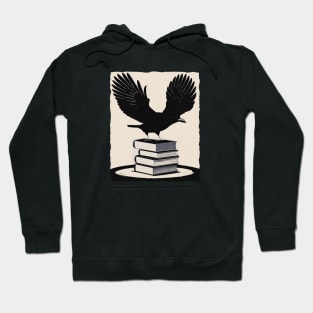 Elegant Winged Crow Hoodie